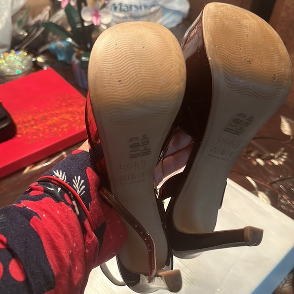 Baldi London Patent Burgundy Size 8.5 Made in Brazil - Picture 3 of 4